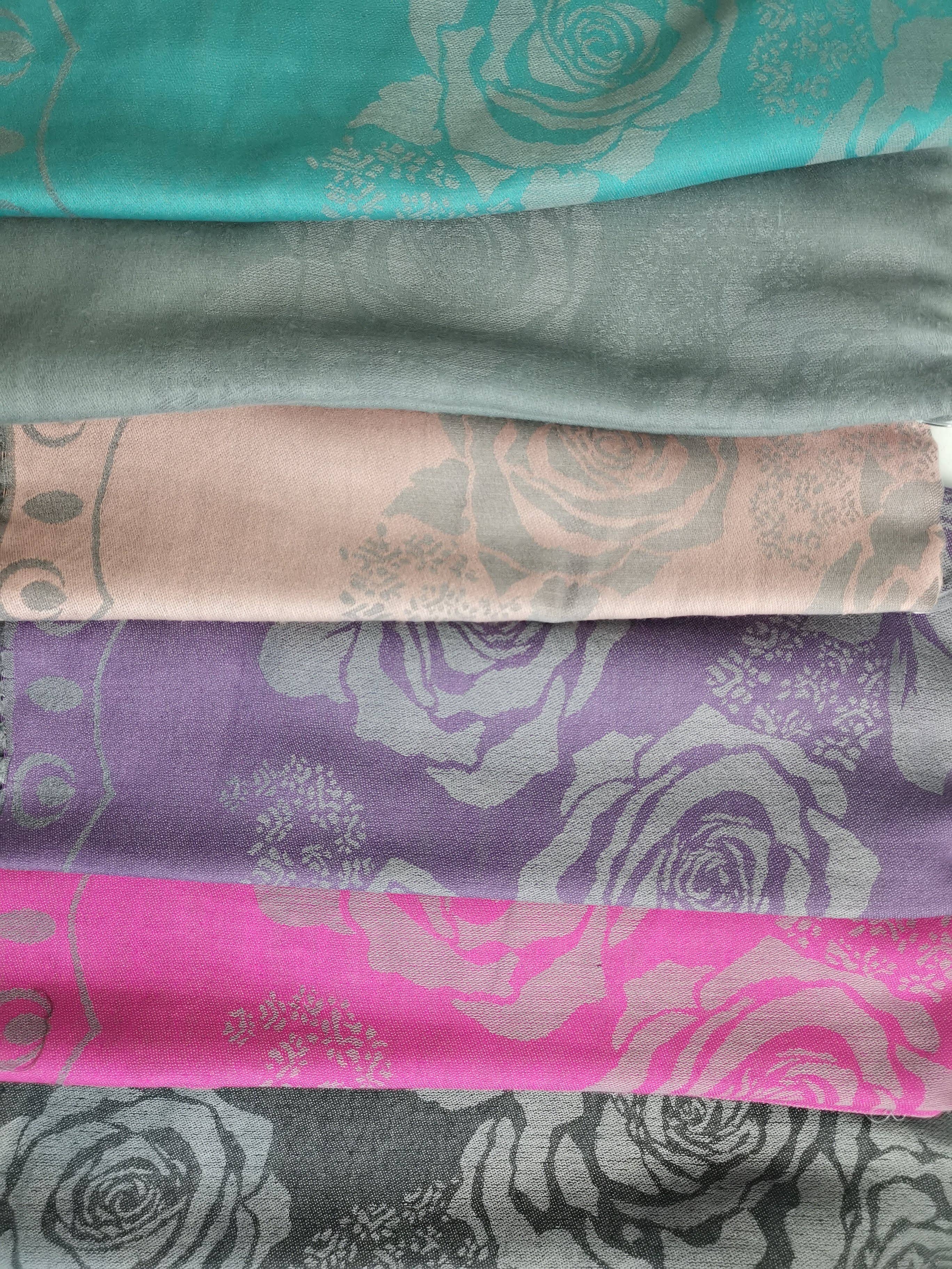 Superbia - Wholesale Scarf - Women's - Super Soft Reversible Pashmina Scarf /Shawl -Roses 1885