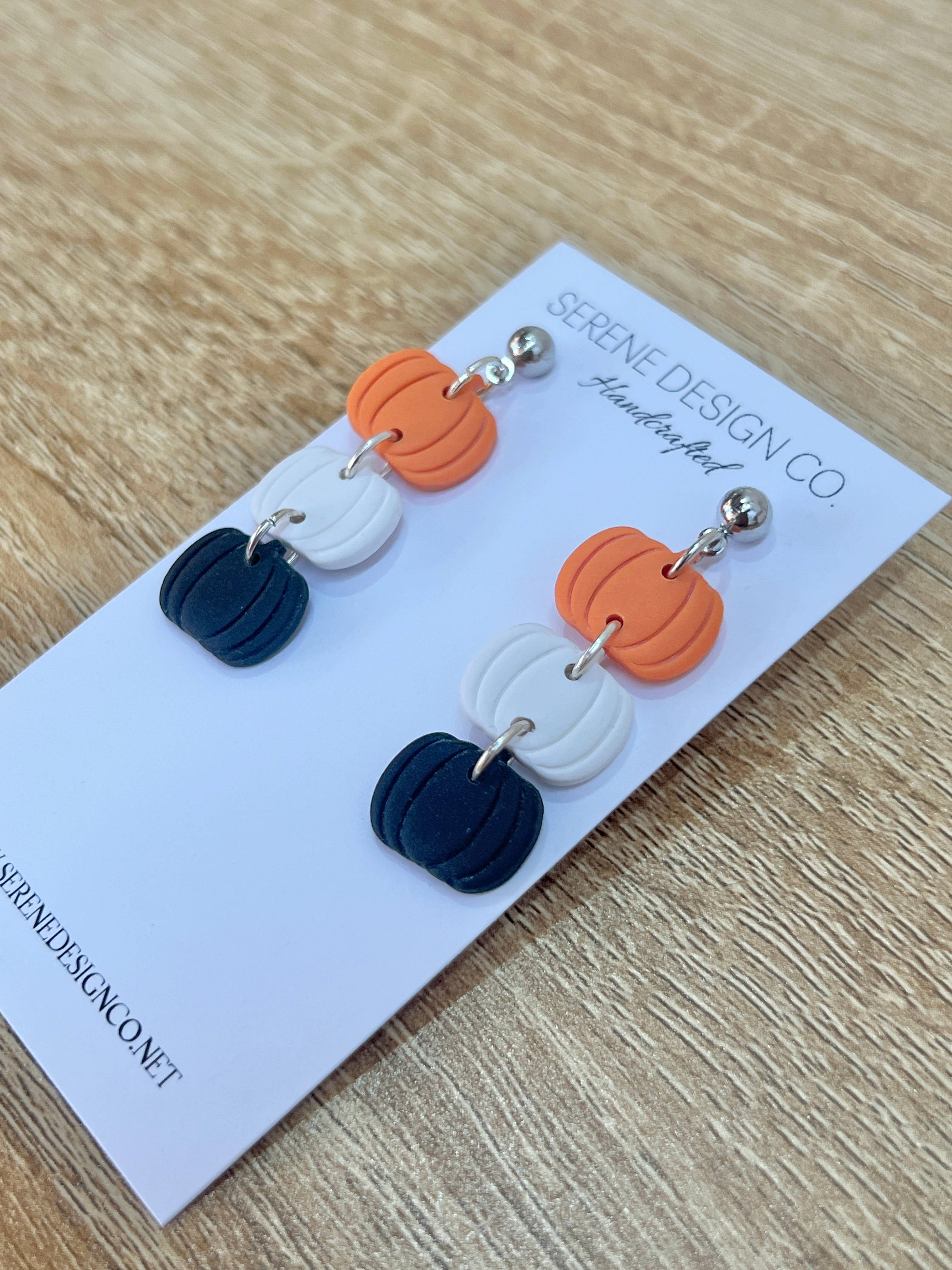 Serene Design Co. - Wholesale Dangle Earrings - Pumpkin Trio Dangles5