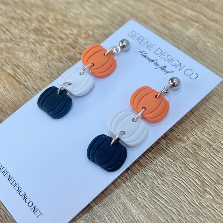 Serene Design Co. - Wholesale Dangle Earrings - Pumpkin Trio Dangles5