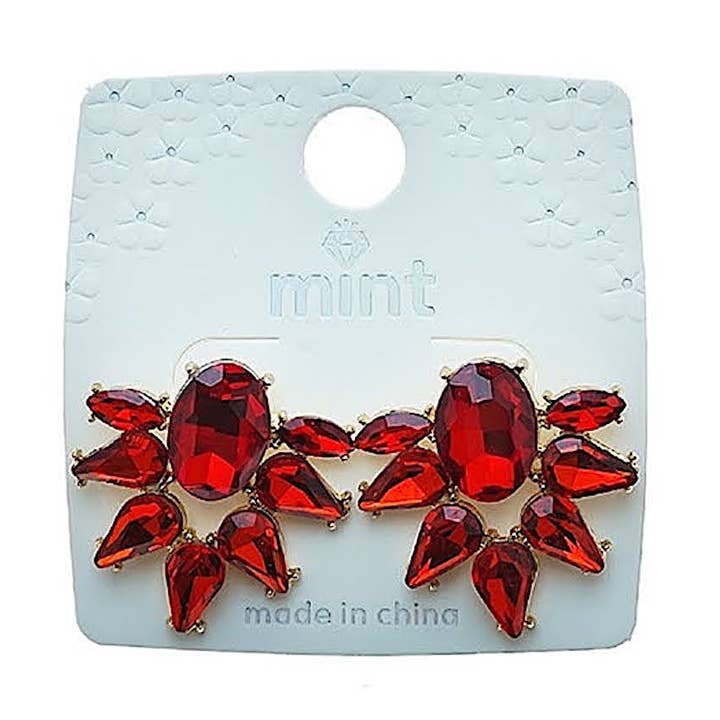 Crystal Cluster Post Earring for wholesale by Atlas Fashion