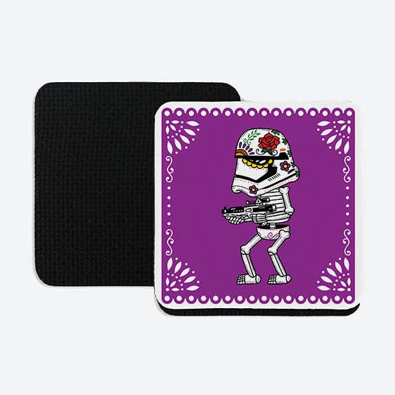 Sous-verres en néoprène à imprimé artistique, pré-emballés pour la vente par Fresh Prints of CT