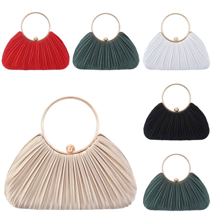 Satijnen Ring Handvat Clutch LVBA-0376 en andere Avondkleding wholesale inkopen. Gratis retourzendingen en een 60-dagen netto betalingstermijn op Faire.com trends op Faire.