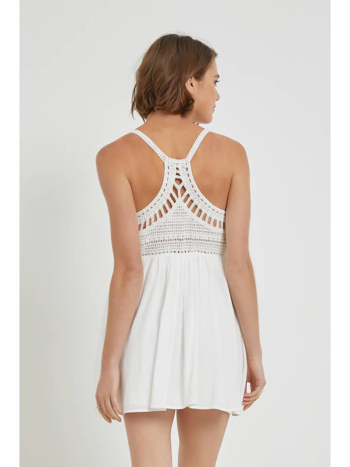 HOT PINK HÆKLET PANEL CAMI KJOLE for engroshandel på Faire7