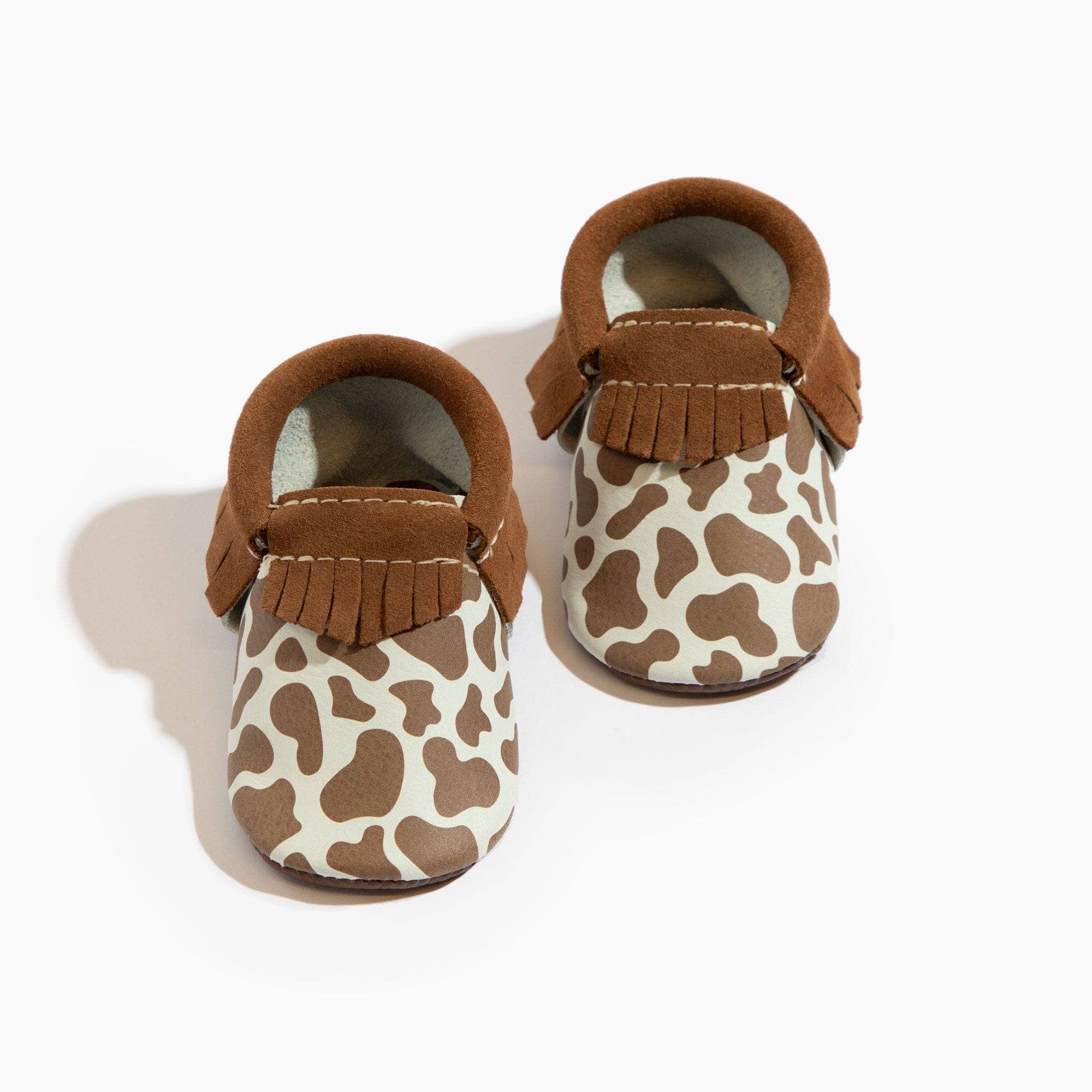 Freshly Picked - Wholesale Booties - Baby - Suede Cow Print Moccasin Baby Shoe0