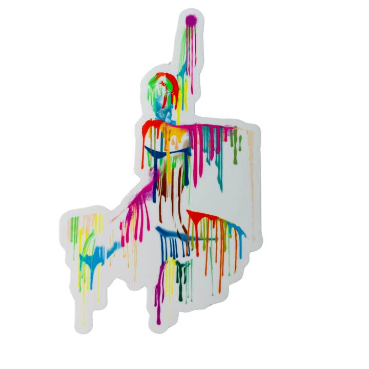 Colorful Drip Art Modern Dancer Sticker – 2.4” x 4” Sticker for wholesale by Denali & Co.