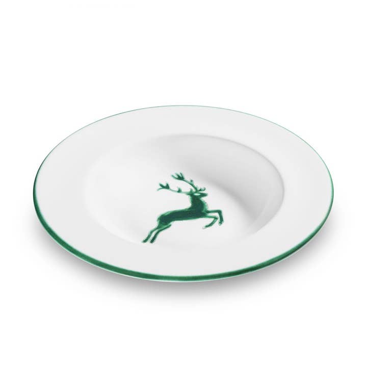 Green deer, soup plate gourmet (diameter 24 cm) for wholesale by Gmundner Keramik Handels GmbH