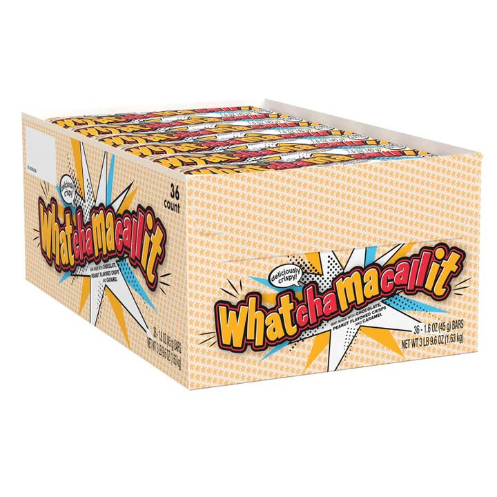 Snacky Candy - Wholesale Chocolate Bar - Whatchamacallit Chocolate CaramelPeanutCrisps 1.6oz 36 count2