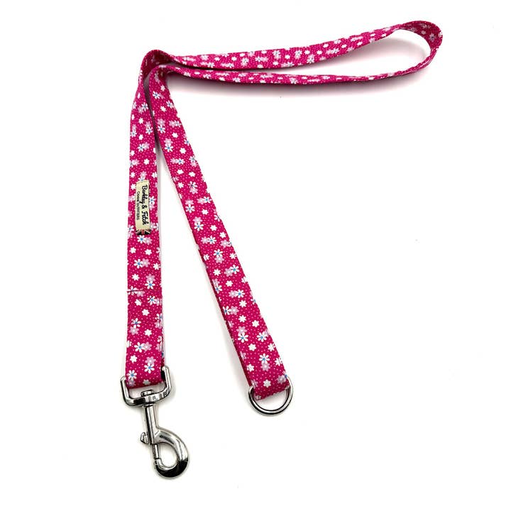 Hot Pink Floral Print Dog Lead for wholesale by Barkley and Fetch