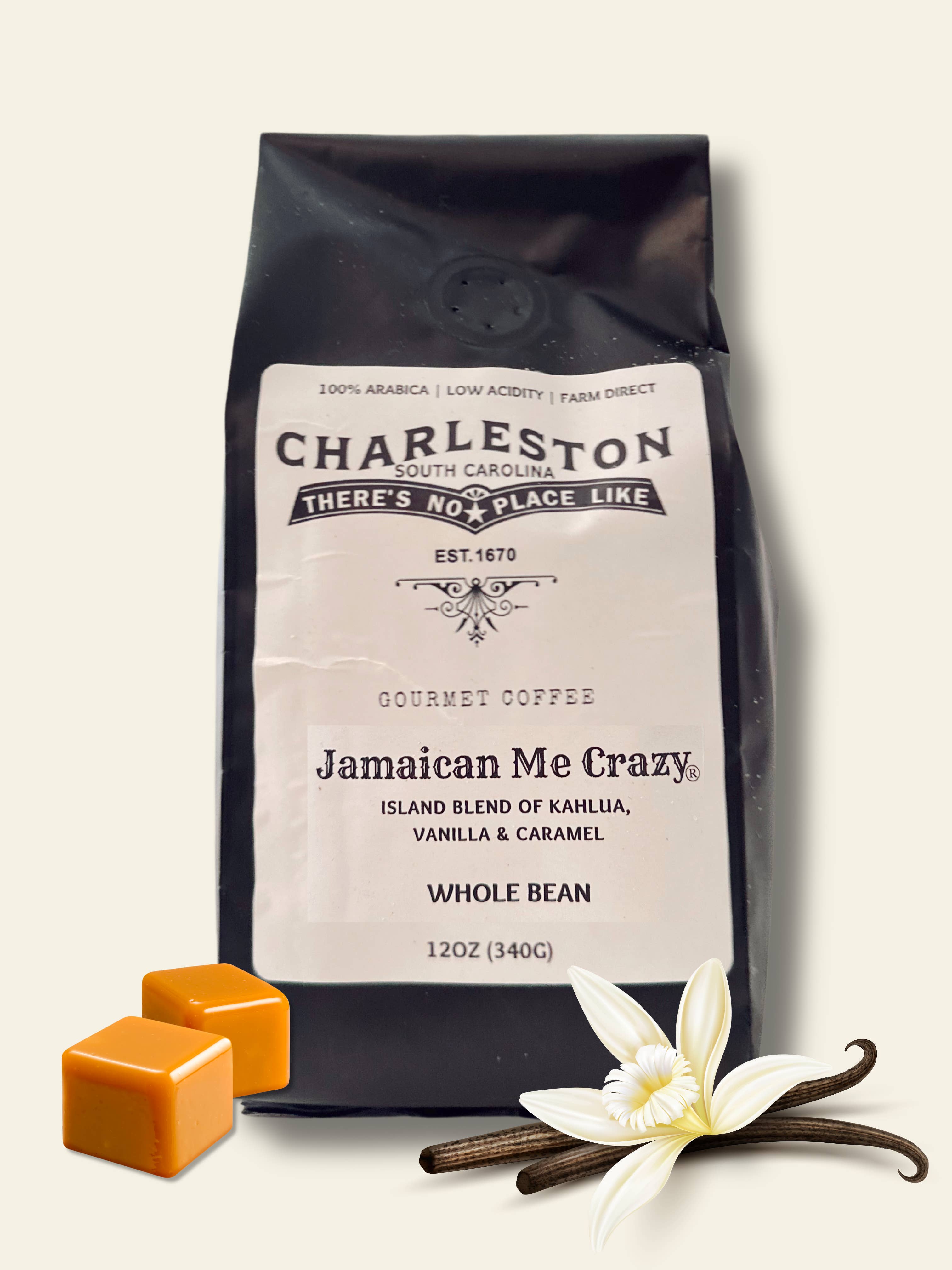 There's No Place Like Charleston - Wholesale Ground coffee - Jamaican Me Crazy | Kahlua, Vanilla & Caramel Flavored Coffee
