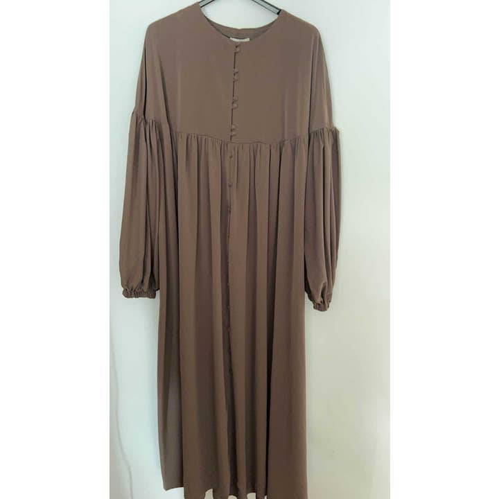Aawoe Abaya – Hijab - Mulher por atacado – Vestido Abaya Chic com Mangas Bufantes - 2432-ROB5
