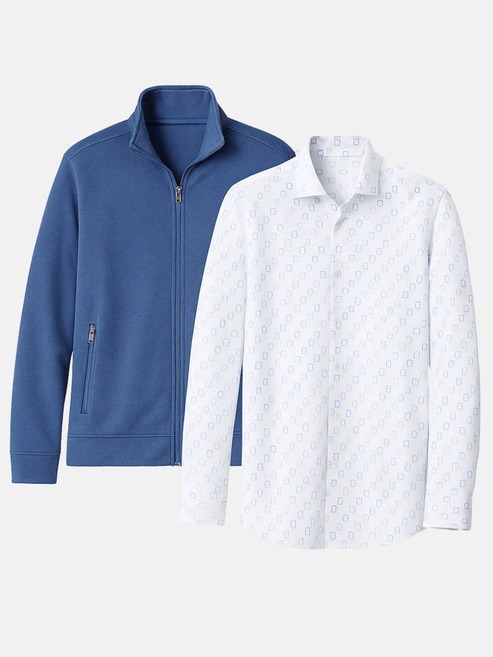 Breckenridge Full Zip di Buki - Tokyo Blue + Camicia Out of the Box per la vendita all'ingrosso da parte di Buki