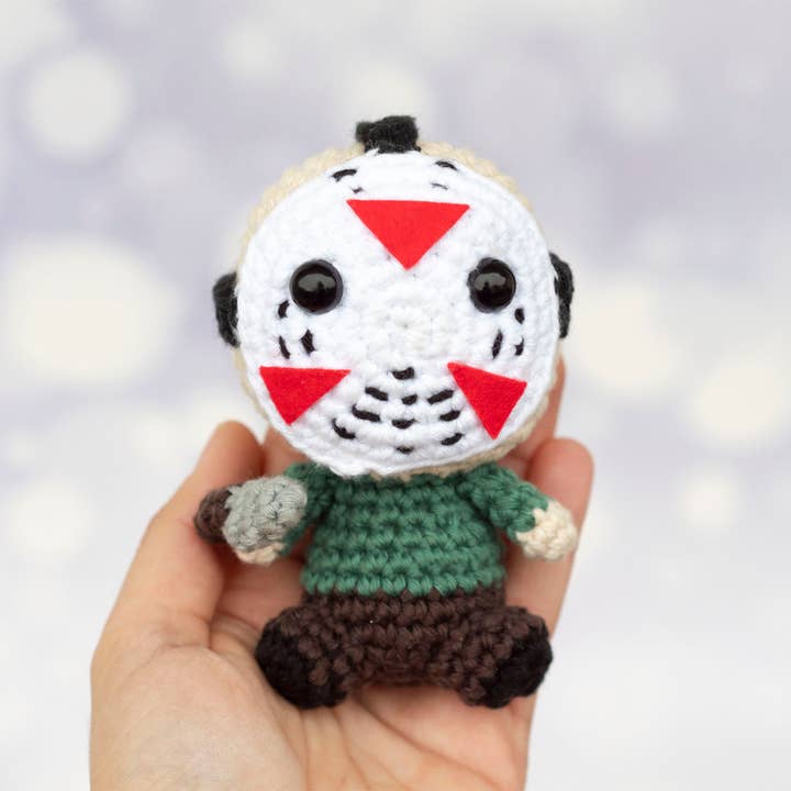 TOMOPOD LLC - Wholesale Stuffed/Plush Toy - Kids & Baby - Crochet Mini Jason Voorhees, Funny Doll Crochet Decor, Gift