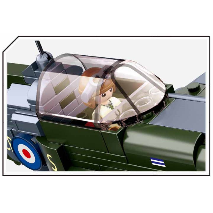Texas Toy Distribution - Wholesale Building Set - Kids - WW2 Royal Airforce Spitfire Fighter Plane Brick Kit (297 pcs4