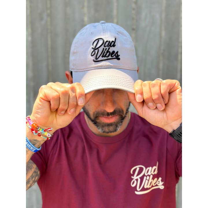 Dadbod Apparel - Wholesale Baseball Cap - Men's - Dadvibes Script Puff (Dad Hat)