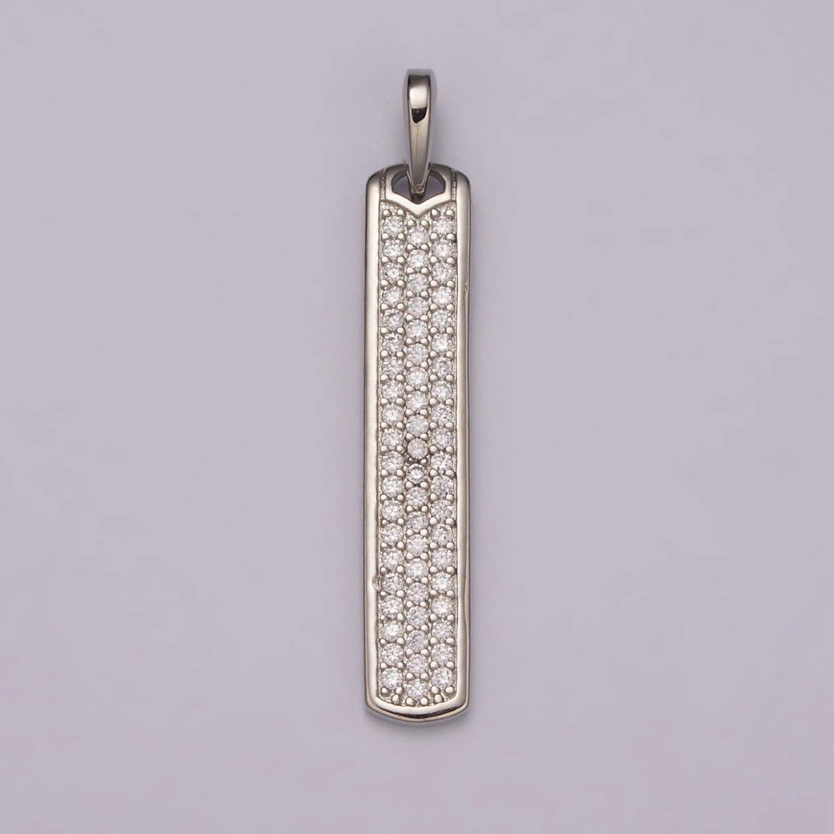 Aim Eternal - Vendita all'ingrosso Ciondolo/pendente - Pendente lungo a barra CZ placcato in oro 24K, pendenti a barra in argento N-1453 N-14541