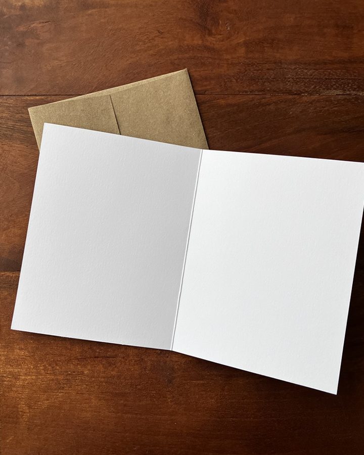 Land & She - Wholesale Everyday Greeting Card - Red A-Frame Book Nook Greeting Card1