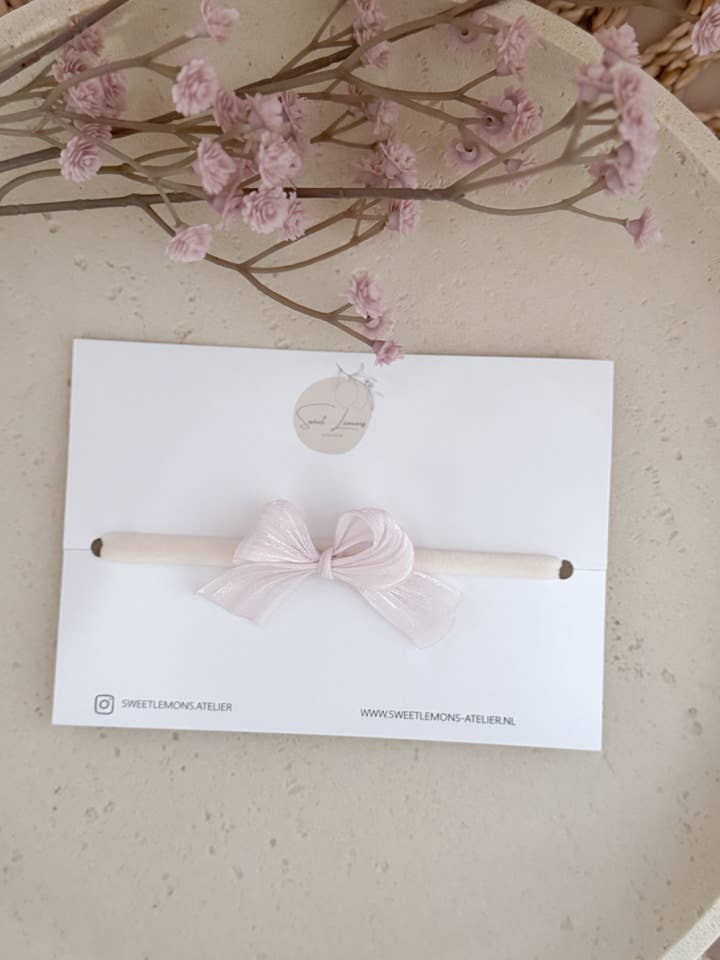 Diadema Lazo de Seda - Rosa para venta al por mayor de Sweet Lemons Atelier