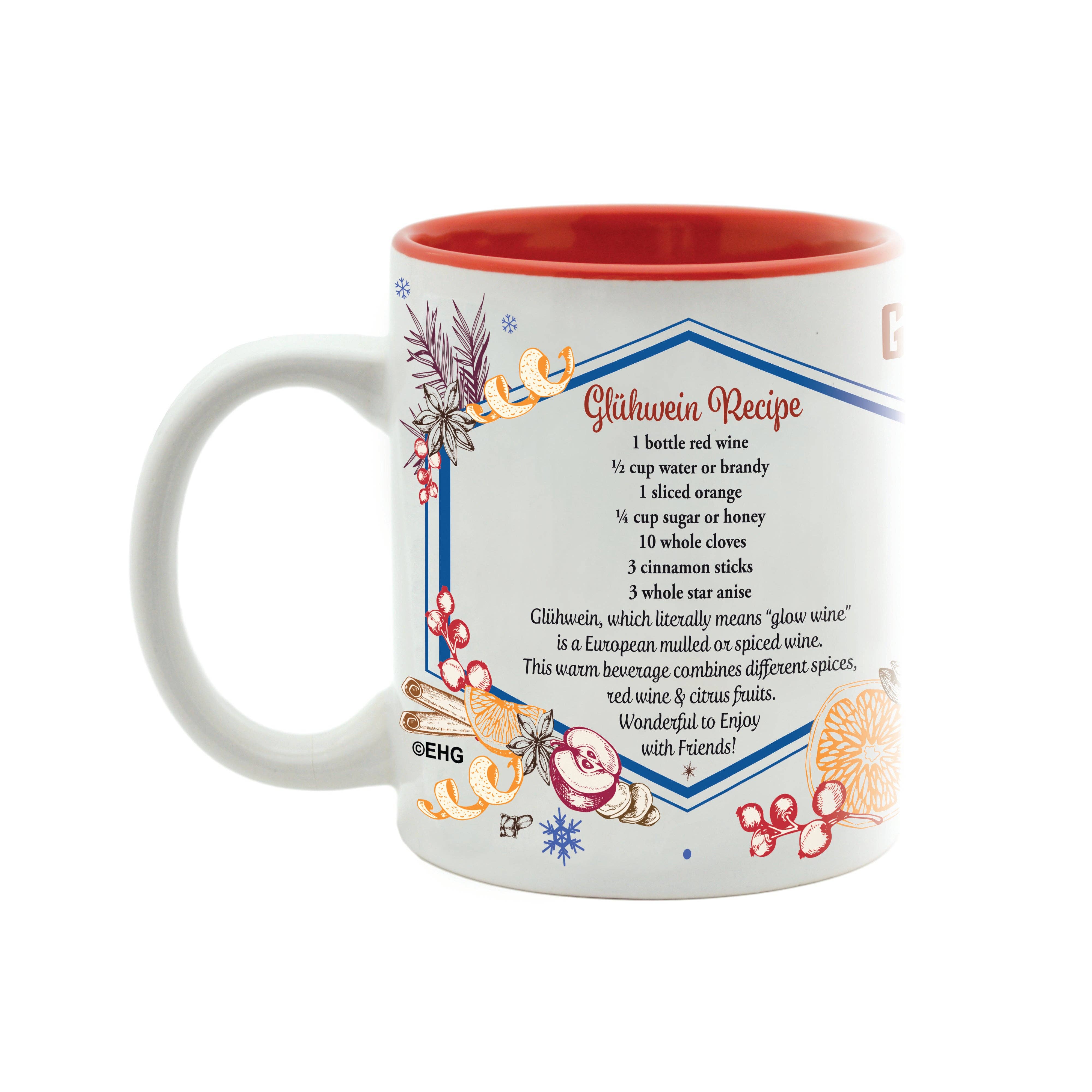European Heritage Gifts - Vente Tasse à café - Charmant mug en céramique Gluhwein German Village Winter Street3