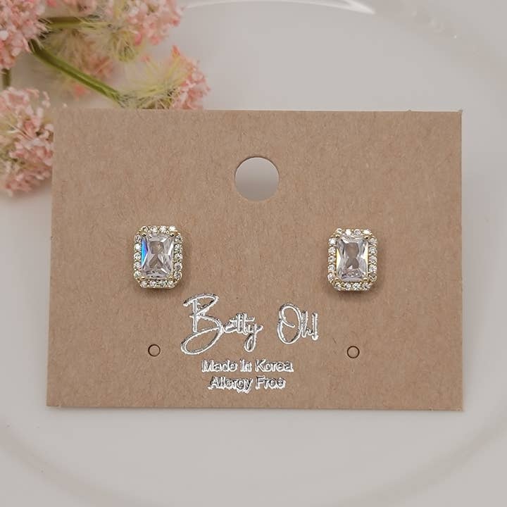 Boucle d'oreille en forme de rectangle pour la vente par BETTYOH INC