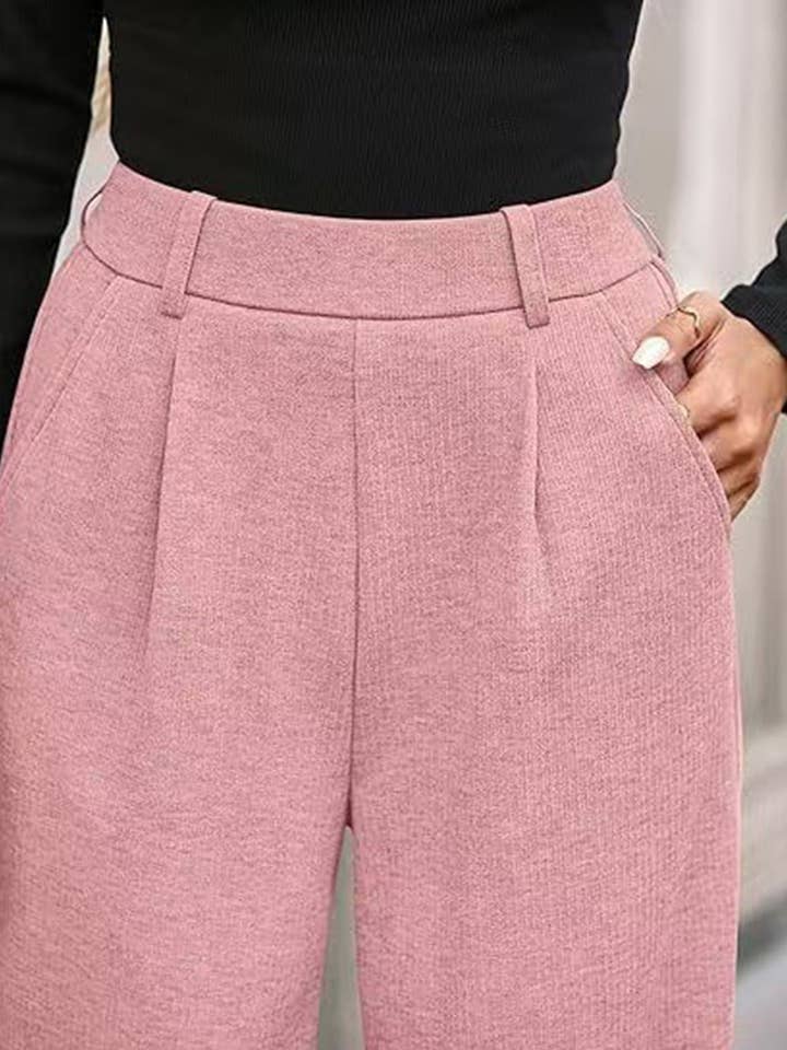 Lovenne - Wholesale Pants - Women's - Versatile solid color straight wide-leg pants6