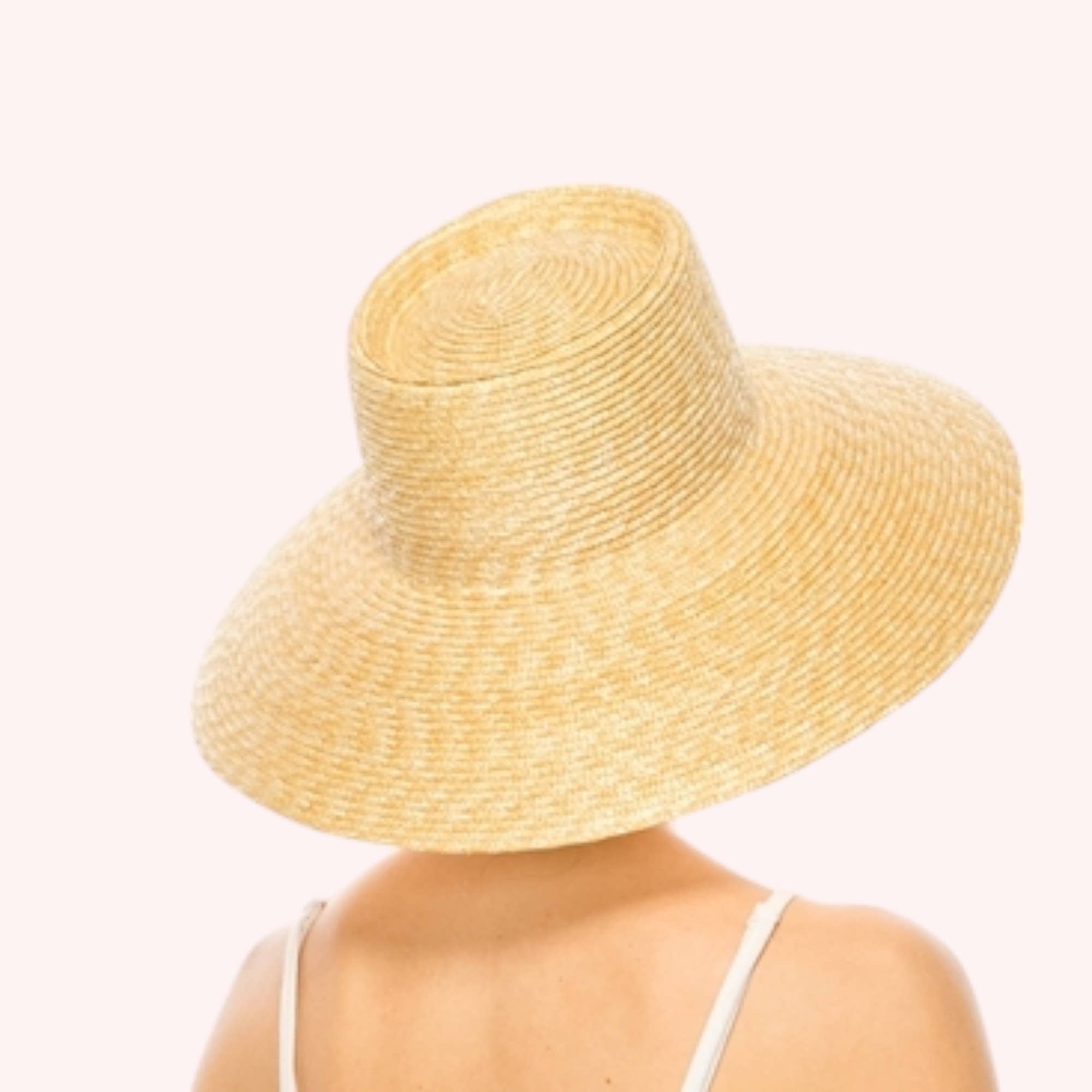 Natural Fine Wheat Straw Lampshade Hat – UPF 50+ Adjustable Fit for wholesale on Faire3