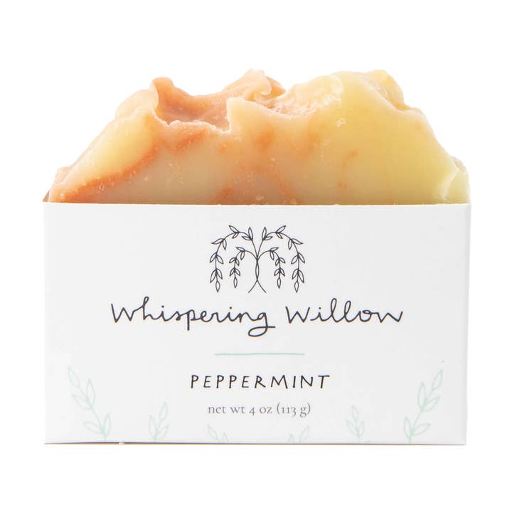 Whispering Willow - Vente Pains de savon - Savon en Barre à la Menthe Poivrée - Parfum de Noël Saisonnier0