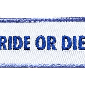 RIDE OR DIE - Fascia in velcro ricamata per cappelli per la vendita all'ingrosso da parte di B-YOU