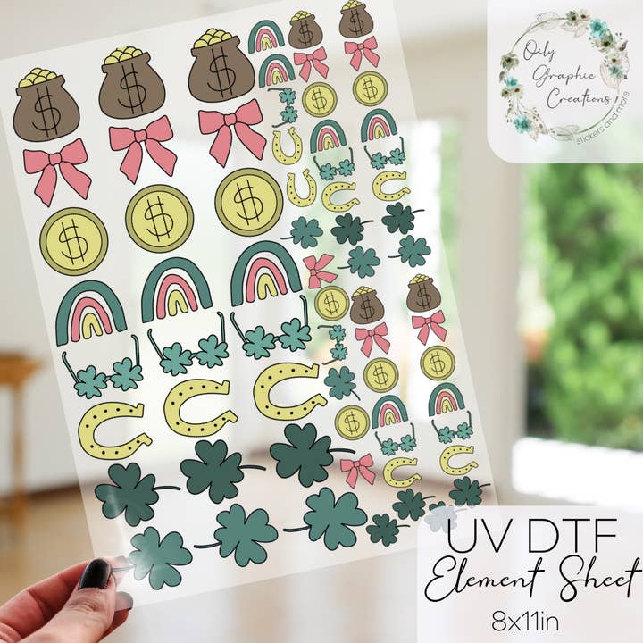 Glück & Schleifen UV DTF Elementbogen für den Großhandel von Oily Graphic Creations