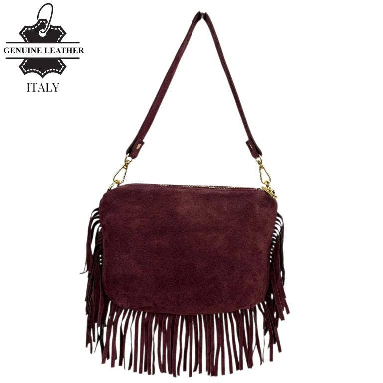 Chenson & Gorett – wholesale Shoulder bag – women's – Italian Suede Crossbody Bag with Fringes. Promo 580353