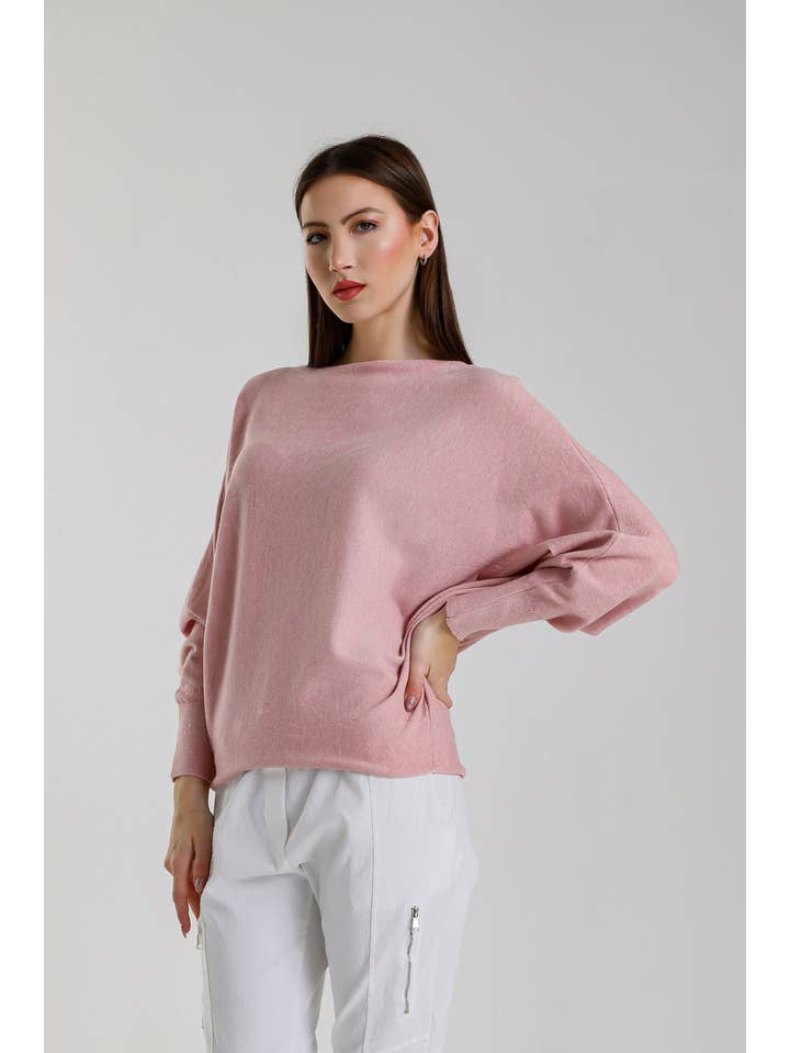 TINA Stephens Italy/Tees By Tina – Großhandel Strickpullover – Damen – Mylah Seriously Weicher Fledermaus-Pullover (BLS413)22