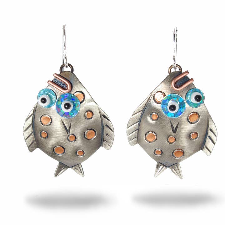Flounder Earrings for wholesale by Chickenscratch