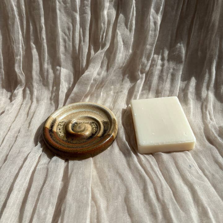 Charlotte Manser Ceramics - Wholesale Bath Soap Dish - Sandstorm Mini Soap Dish2