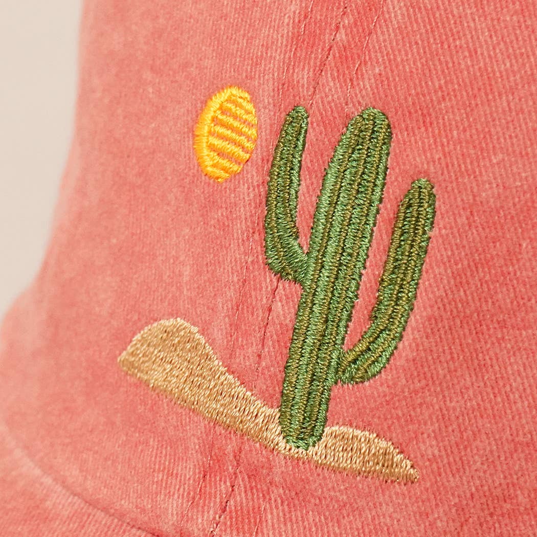 Fashion City - Wholesale Baseball Cap - Women's - Cactus Embroidered Cotton Baseball Dad Cap16