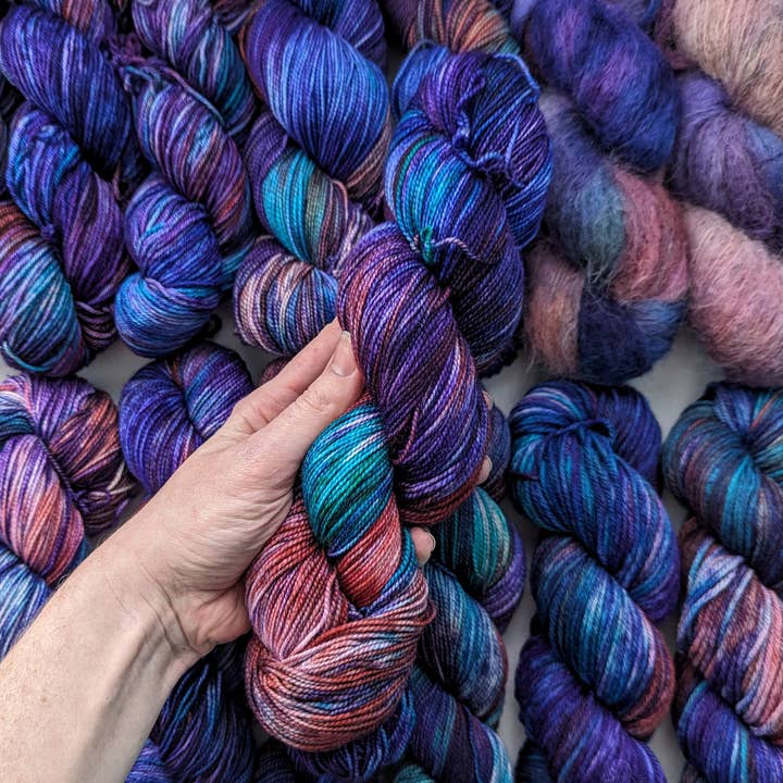 Webb, Hand Dyed Yarn 4-pack for wholesale by The Ginger Needle