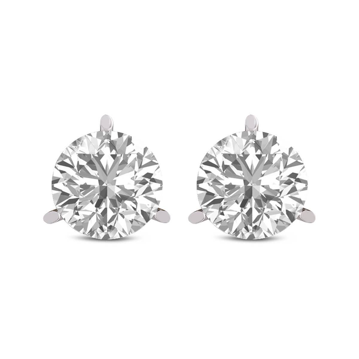 TimeLe$$ Classics – wholesale Solitärörhängen – 14K vitguld 3 CTTW Lab Solitaire diamantörhängen 3-PRG0