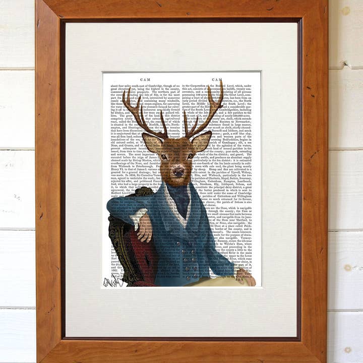 FabFunky Ltd - Wholesale Art Print - Distinguished Deer Portrait, Book Print / Art Print1