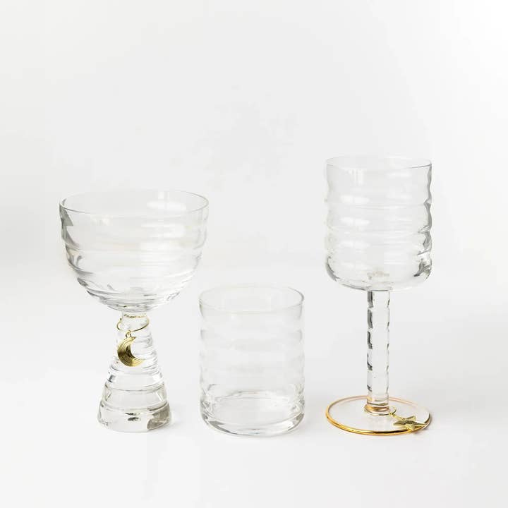 House of Revelry - Wholesale Wine Glass - FLUTED WINE GLASS SET2