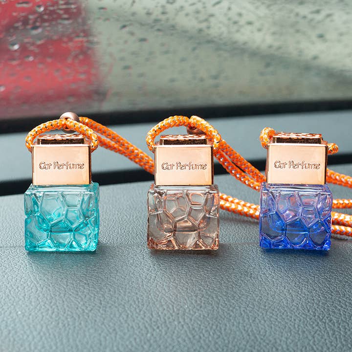 Candles Meta - Wholesale Car Freshener - Unisex - 8ml Rose Gold Lid Water Cube Car Perfume Empty Bottle