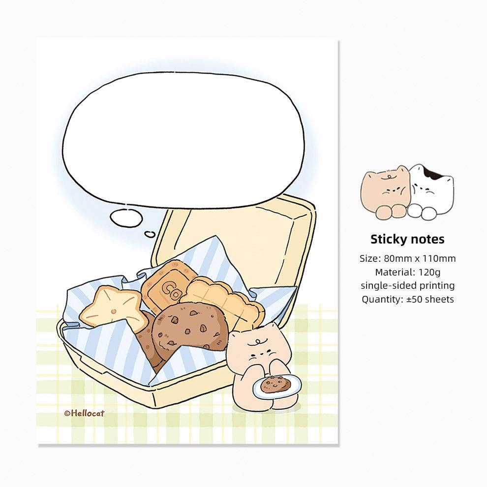 Hello Claws Limited - Wholesale Notepad - Hello Cat | Cookie Memo Note Pad3