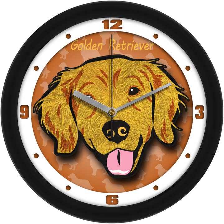 Golden Retriever Dog Wall Clock for wholesale by Sun Time