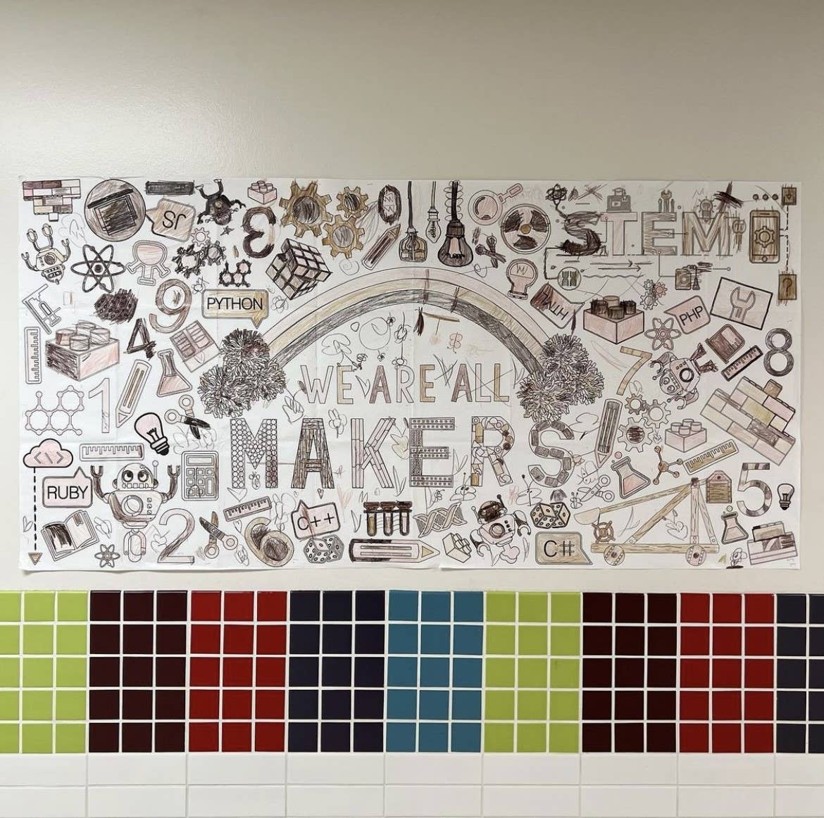 Creative Crayons Workshop - Wholesale Coloring & Activity Book - Kids & Baby - STEM-themed Coloring Poster | Giant School Coloring Banner3