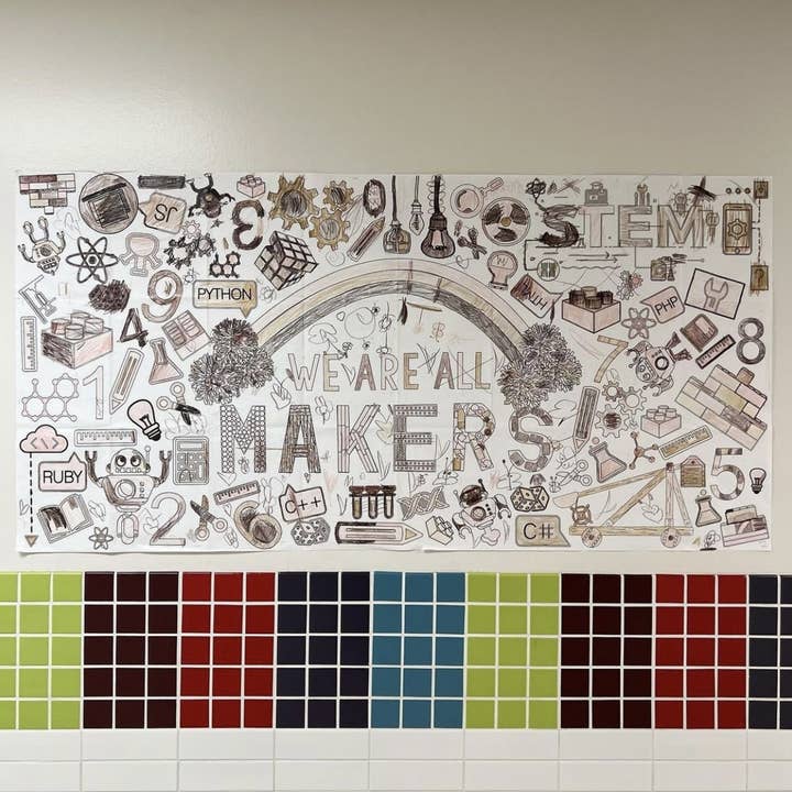 Creative Crayons Workshop - Wholesale Coloring & Activity Book - Kids & Baby - STEM-themed Coloring Poster | Giant School Coloring Banner3