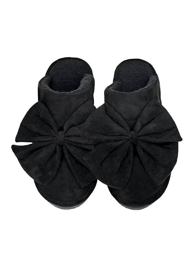 Hana - Wholesale Slippers - Women's - C.C Faux Suede Bow Slippers
