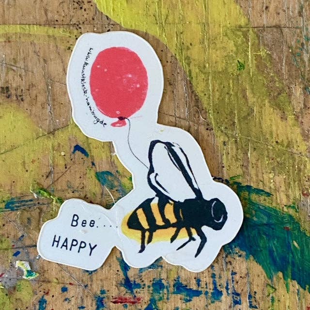 kuki - Wholesale Sticker - "Bee Happy" Bee. Cookie Sticker. Set of 101