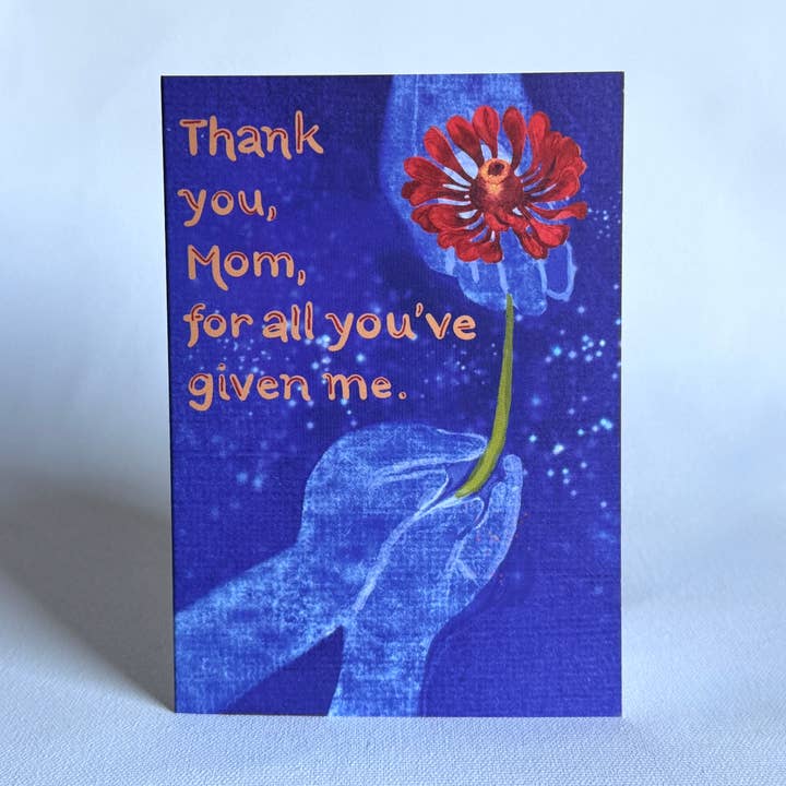 ' Thank you, Mom ' Mother's Day Greeting Card A6 for wholesale by Ferry Kiss Studio