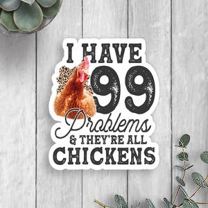 Emotional Support Nuggets Chicken Nugget Funny Vinyl Sticker 3 