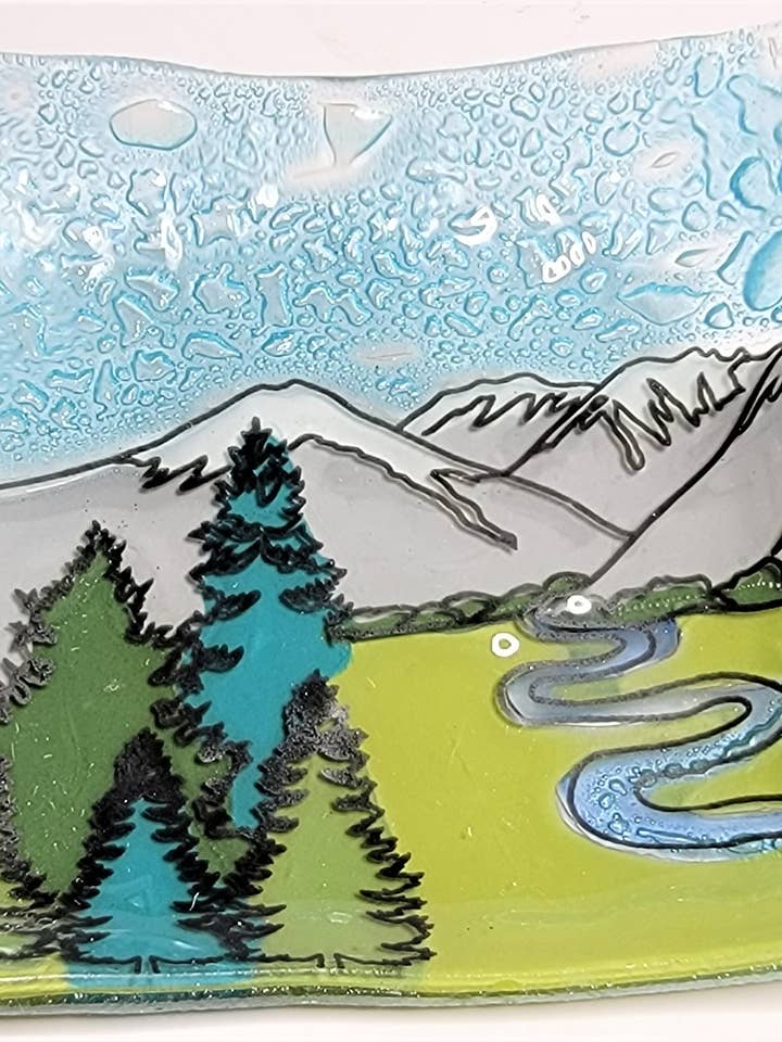 Mountain View Square Plate / Dish for wholesale by Pampeana