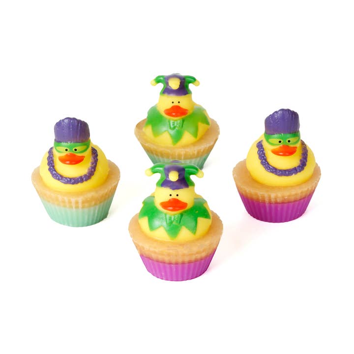 Handmade Rubber Ducky Soaps (Mardi Gras) for wholesale by Olliepop