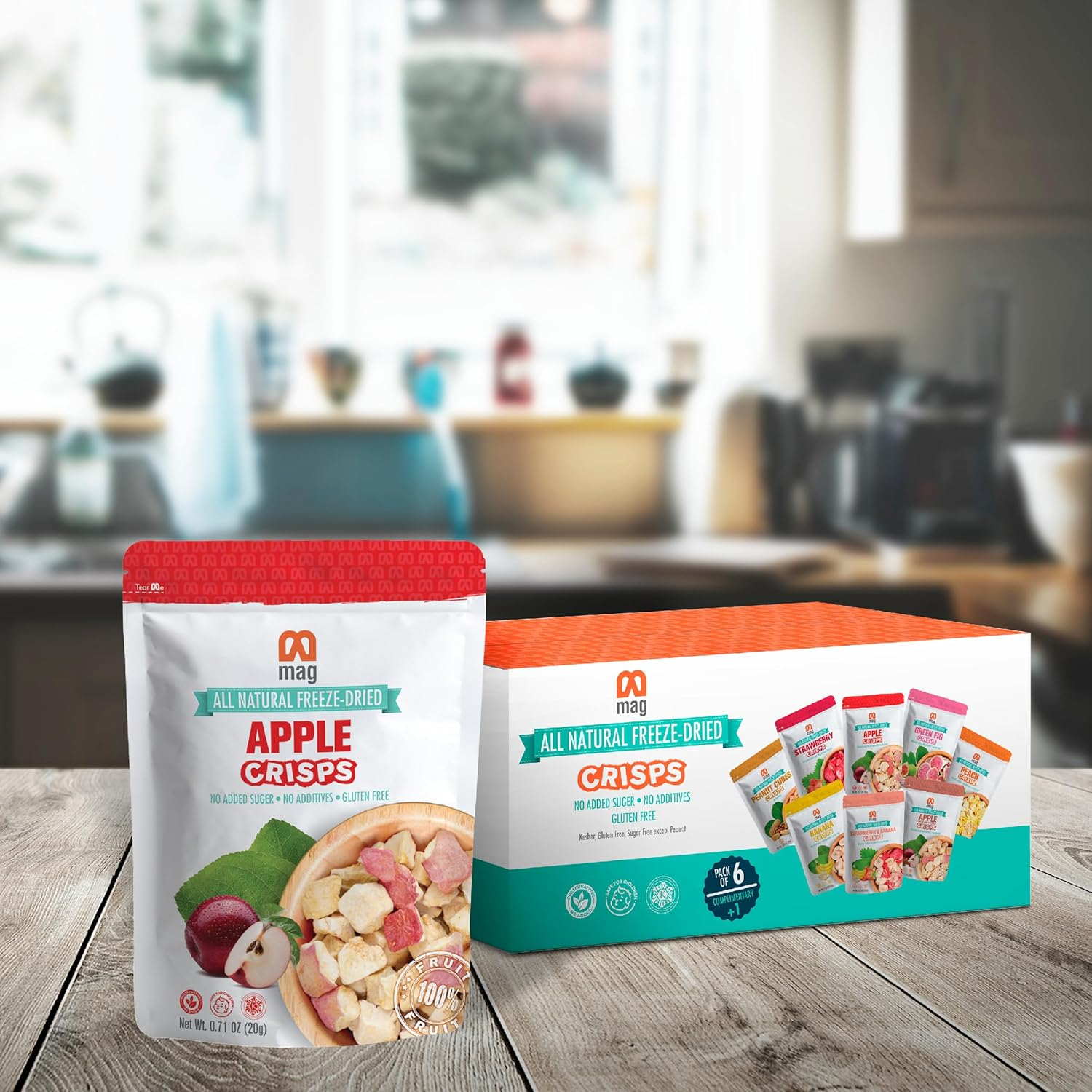 MAG - Wholesale Dried/Dehydrated Fruit - MAG Freeze Dried Fruit Snacks Frozen Fuji Apples Slices Fres6