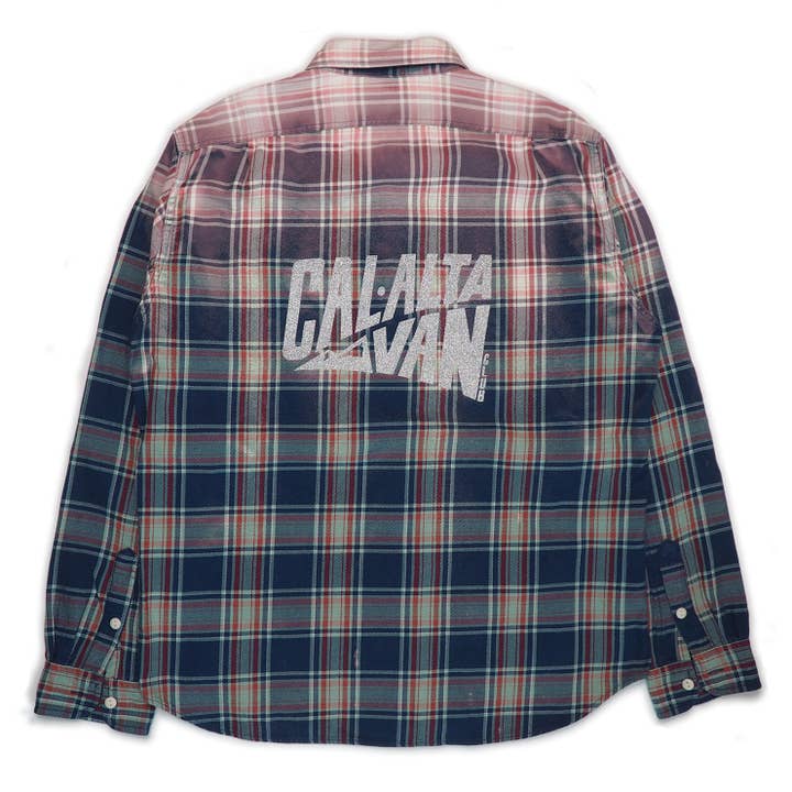 CAL-ALTA VAN VINTAGE FLANNEL LS SHIRT - Acid Dust Dark Blue for wholesale by Any7
